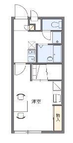 レオパレスLADY GREY(1K/2階)の間取り写真