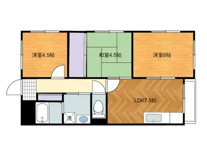 コーポラス サミー(3K/2階)の間取り写真