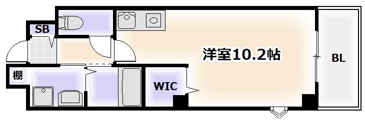 ロイヤルパーク(ワンルーム/2階)の間取り写真
