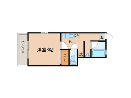 アスコット中野栄(1K/1階)の間取り写真