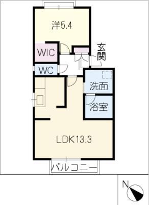 フォーレス羽塚B(1LDK/2階)の間取り写真