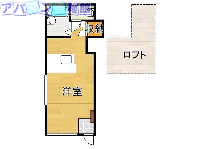 アレーズ(ワンルーム/1階)の間取り写真