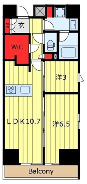 リテラス西日暮里(1SLDK/9階)の間取り写真