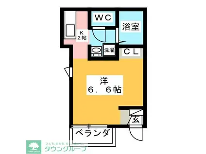 アリエッタ茅ヶ崎(ワンルーム/1階)の間取り写真