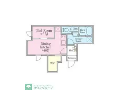 LIVEFLAT門前仲町(1DK/4階)の間取り写真