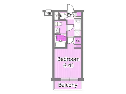 シーネクスヨコハマシンマチ(1K/2階)の間取り写真