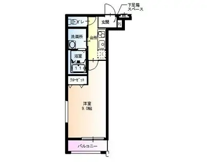 フジパレス深江橋VI番館(1K/2階)の間取り写真