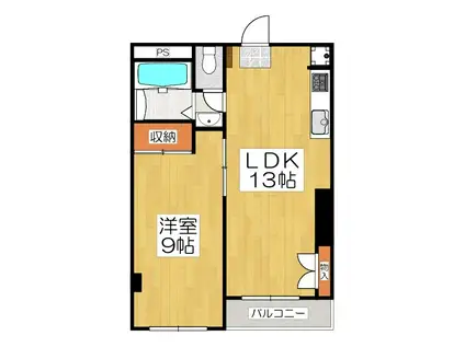 ラペリオ醍醐(1LDK/6階)の間取り写真