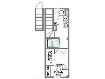 レオパレス松本(1K/2階)の間取り写真