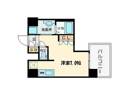 エイペックス南堀江(1K/5階)の間取り写真