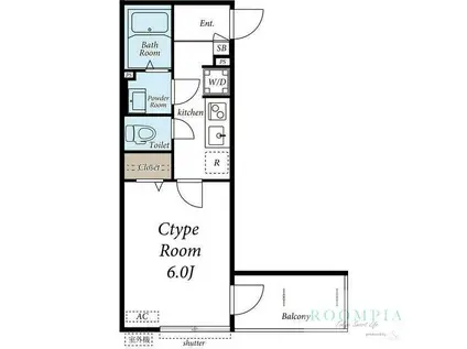 DS中目黒(1K/2階)の間取り写真