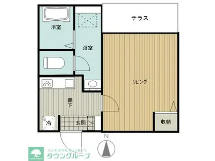 フルセイル古淵IV(1K/3階)の間取り写真