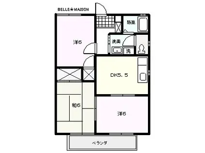 ヴェルメゾン(3DK/1階)の間取り写真