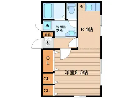 セントラルハイム(1K/1階)の間取り写真