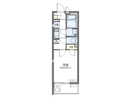 レオネクストマードレ(1K/3階)の間取り写真