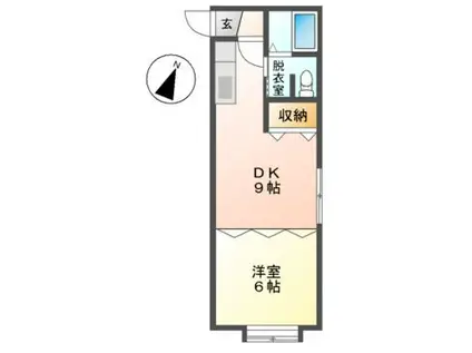 ＪＲ室蘭本線 鷲別駅 徒歩15分 2階建 築22年(1DK/1階)の間取り写真