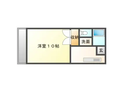 寿大丸マンション(1K/3階)の間取り写真