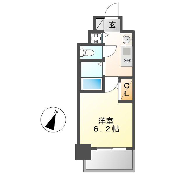 プレサンス名古屋STATIONビジュ(1K/10階)の間取り写真