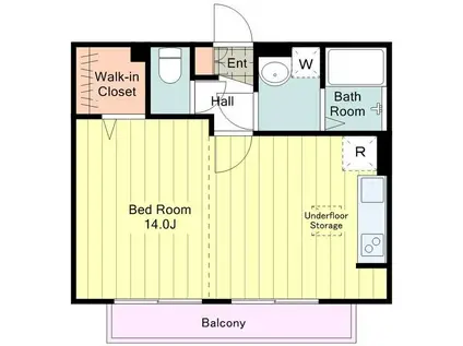 パルグリーン(ワンルーム/1階)の間取り写真