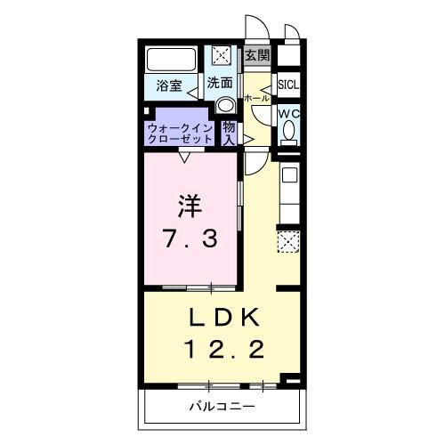 グレース ローズ(1LDK/2階)の間取り写真