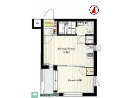 ビバリーホームズ荻窪II(1DK/3階)の間取り写真