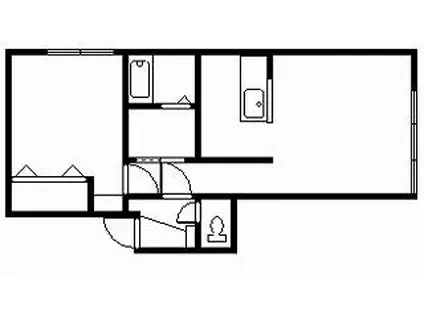 ポラリス(1LDK/1階)の間取り写真