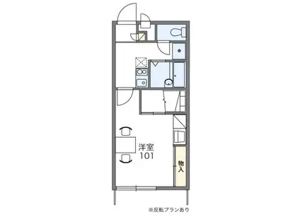 レオパレス南田園第2(1K/2階)の間取り写真