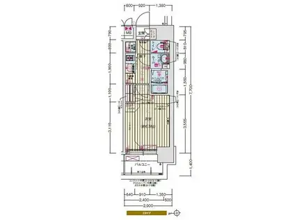 プレサンス難波マジョリティ(1K/7階)の間取り写真