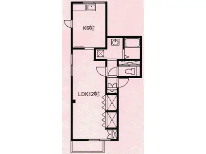 幸手コーポ(1DK/3階)の間取り写真