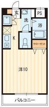 リミエール野口(1K/4階)の間取り写真