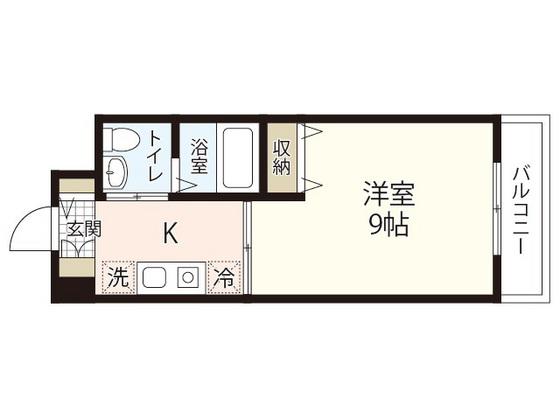 アプレックス出汐(1K/3階)の間取り写真
