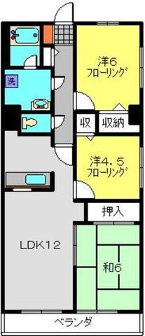 グリーンヒルズ東光(3LDK/1階)の間取り写真