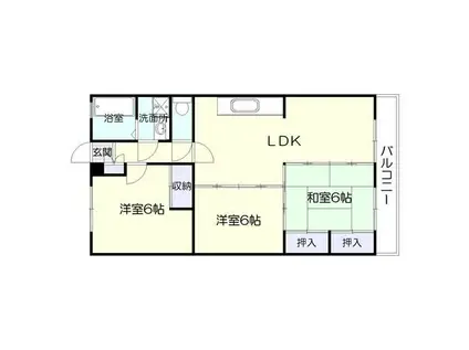 ベネフィス西陵(3LDK/5階)の間取り写真