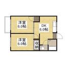セレッソ吉岡A棟(2DK/2階)の間取り写真