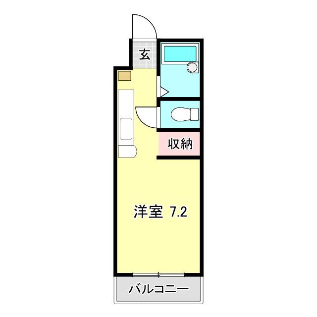エクセル21(ワンルーム/3階)の間取り写真