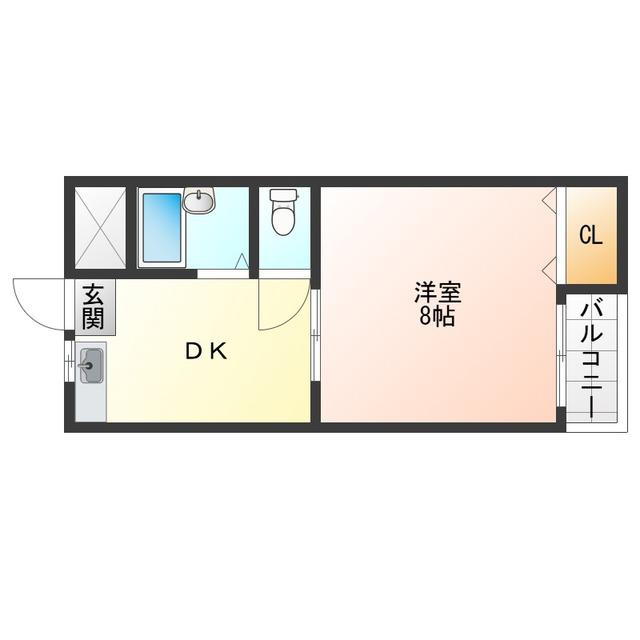 グレイスハイツ(1DK/3階)の間取り写真