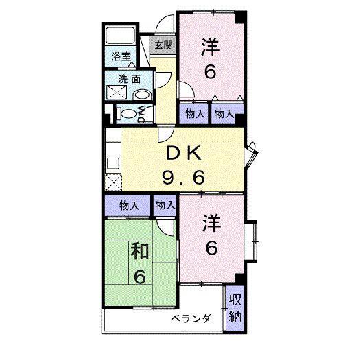 ブライトンハイツ(3DK/4階)の間取り写真