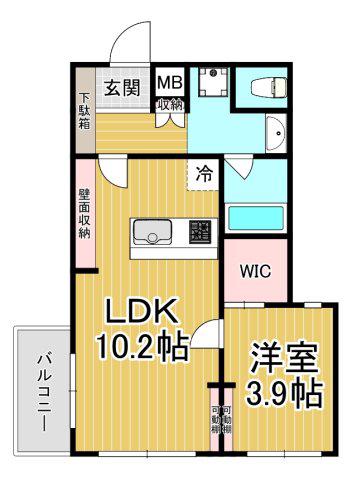 GRAN KOBELIA津門大箇町(1LDK/3階)の間取り写真