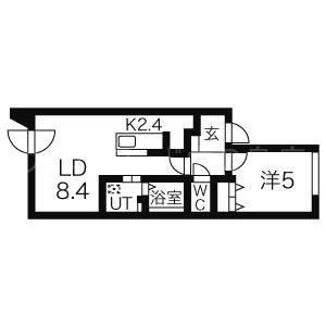 カサ リアン(1LDK/4階)の間取り写真