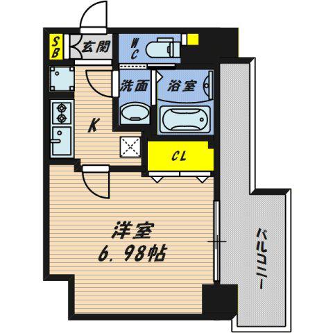 QUINTET JOTONOE(1K/11階)の間取り写真