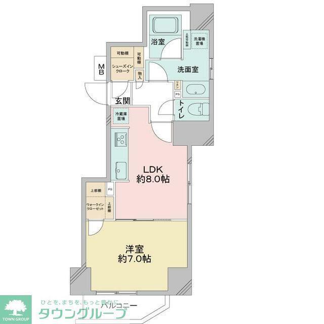 CAVANA浅草(1LDK/6階)の間取り写真