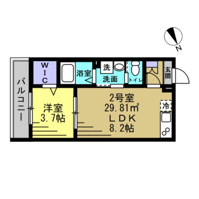 エーエスジェイ南流山(1LDK/1階)の間取り写真