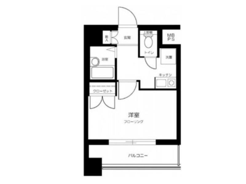 ヴェルステージ恵比寿(1K/2階)の間取り写真