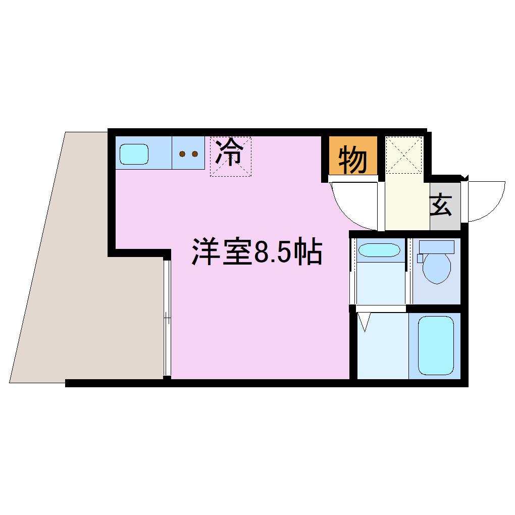 ノア竹田(ワンルーム/1階)の間取り写真