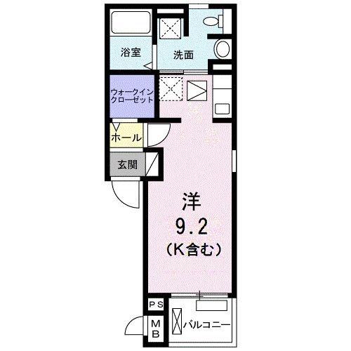 クラウド ワン(ワンルーム/1階)の間取り写真