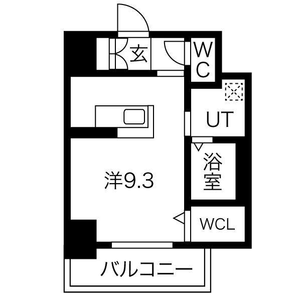 PLATZ TACHIBANA(ワンルーム/6階)の間取り写真