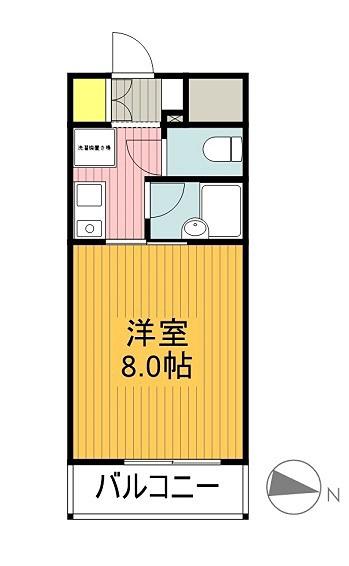 メゾンドポプラ(1K/3階)の間取り写真