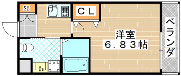 LIVE CASA千林大宮(1K/3階)の間取り写真