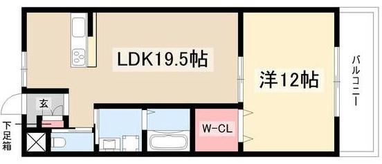 アニコムハイツII(1LDK/2階)の間取り写真