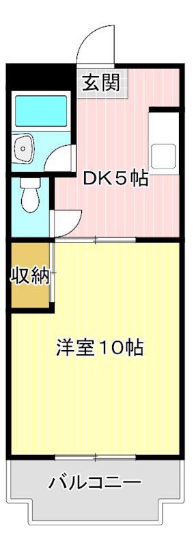 マンションアトラスII(1DK/4階)の間取り写真